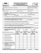 1045, Application for Tentative Refund