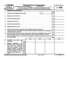 1120-W, Estimated Tax for Corporations