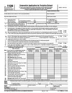 1139, Corporation Application for Tentative Refund