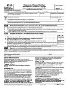 1310, Statement of Person Claiming Refund Due a Deceased Taxpayer