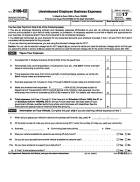 2106-EZ, Unreimbursed Employee Business Expenses