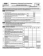 2220, Underpayment of Estimated Tax By Corporations