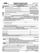 2350, Application for Extension of Time to File U.S. Income Tax Return