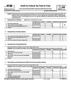 4136, Credit For Federal Tax Paid On Fuels