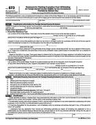 673, Statement for Claiming Exemption from Withholding on Foreign Earned Income Eligible for the Exclusion(s) Provided by Section 911