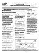 8050, Direct Deposit of Corporate Tax Refund
