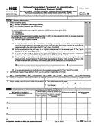 8082, Notice of Inconsistent Treatment or Administrative Adjustment Request (AAR)