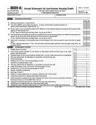 8609-A, Annual Statement for Low-Income Housing Credit