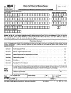 8849, Claim for Refund of Excise Taxes