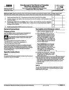 8859, Carryforward of the District of Columbia First-Time Homebuyer Credit