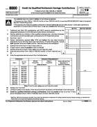 8880, Credit for Qualified Retirement Savings Contributions