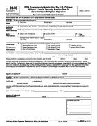 8945, PTIN Supplemental Application For U.S. Citizens Without a Social Security Number Due To Conscientious Religious Objection