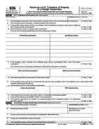 926, Return by a U.S. Transferor of Property to a Foreign Corporation