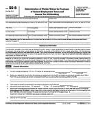 SS-8, Determination of Worker Status for Purposes of Federal Employment Taxes and Income Tax Withholding