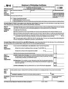 W-4, Employee's Withholding Certificate